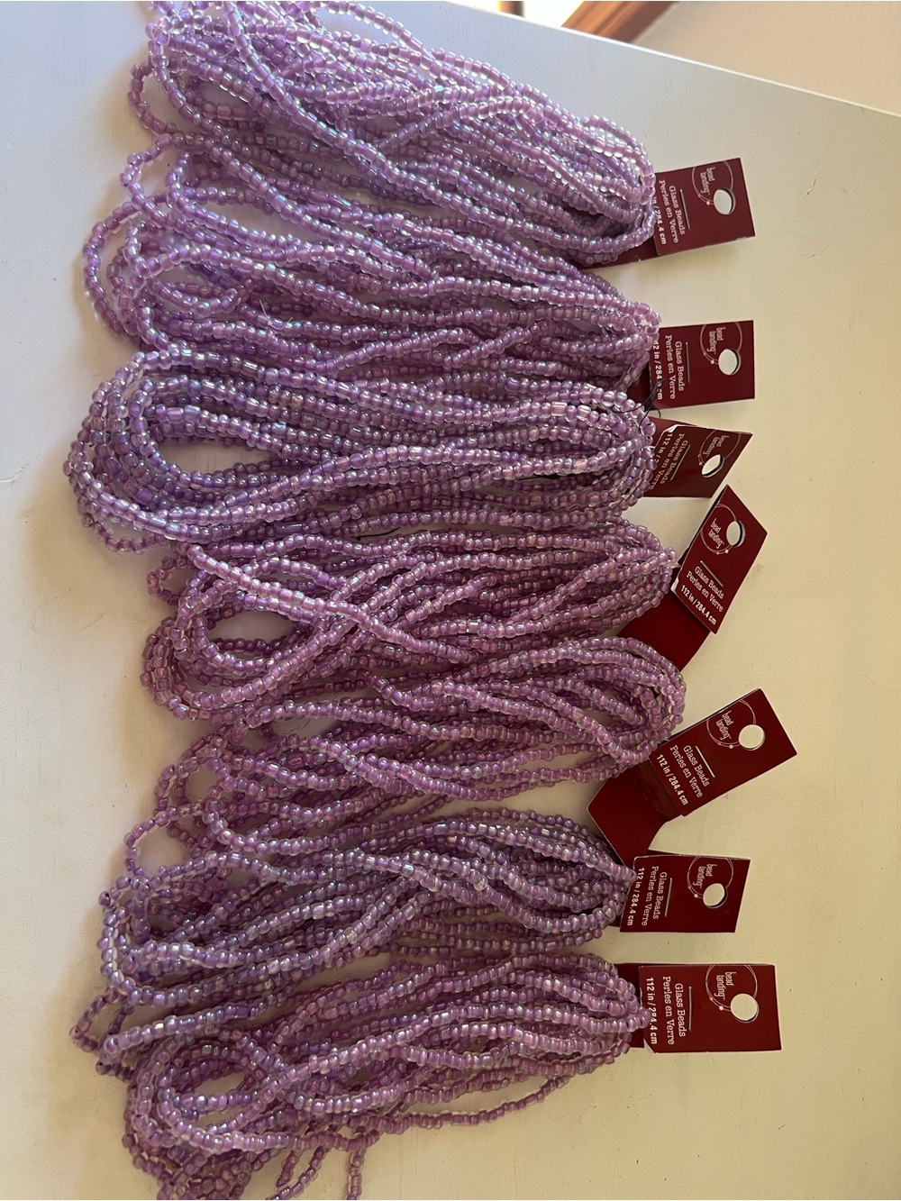 Bead landing glass seed beads size 6/0 includes 7 large strand bundle